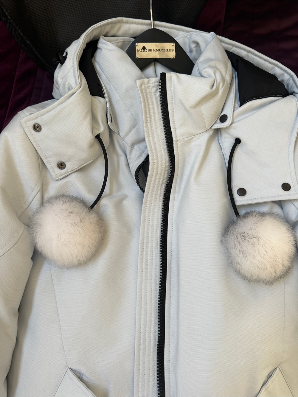 Moose Knuckles White Fur-Trim Ski Puffer Jacket - Picture 7 of 7